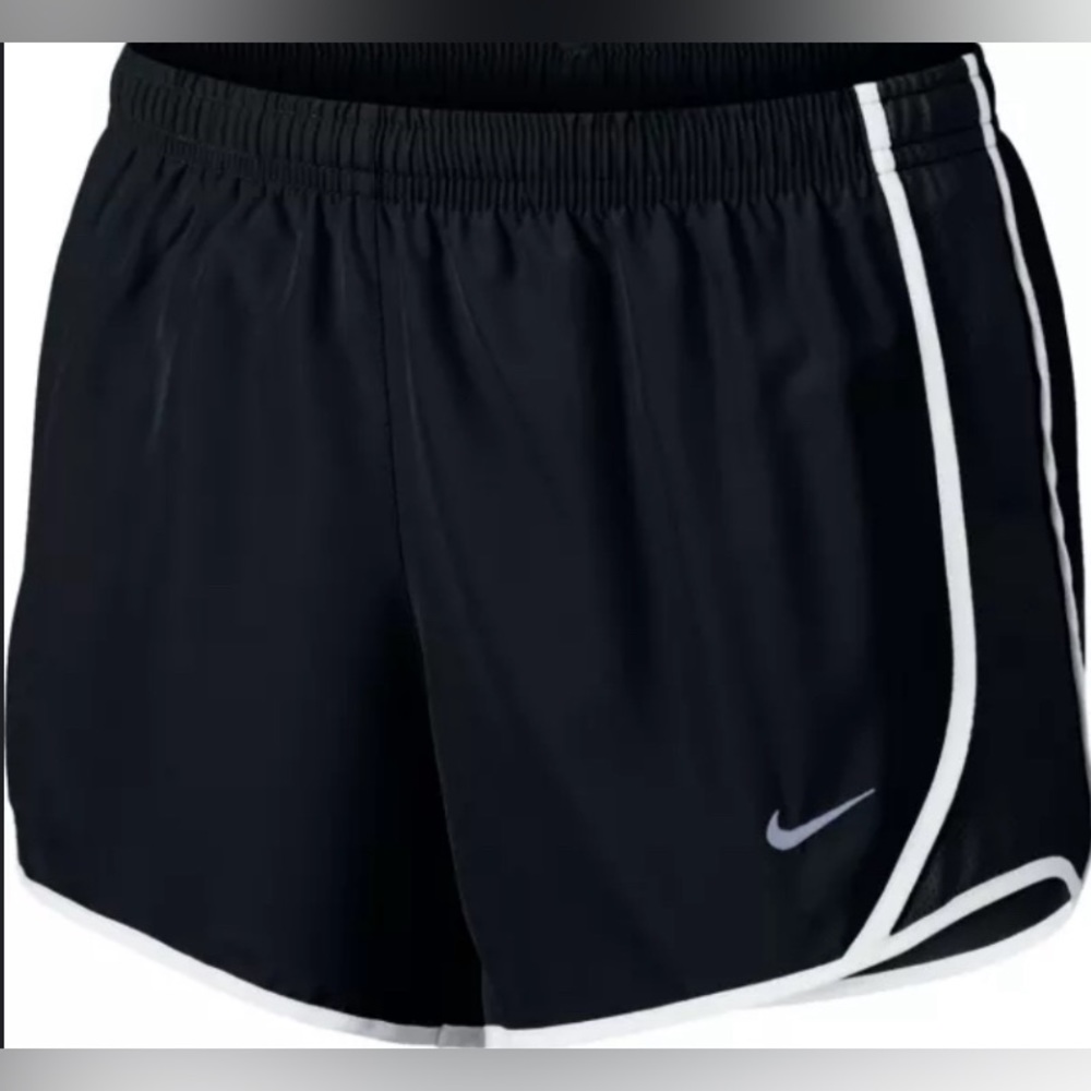 Black Dry Fit Nike Athletic Shorts With White Lining